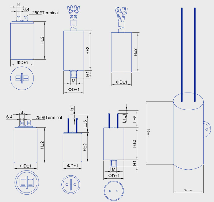 CBB60H01交流電動機電容器
